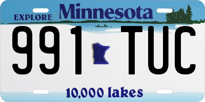 MN license plate 991TUC