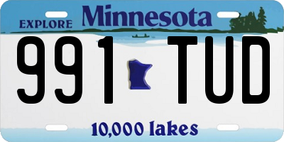 MN license plate 991TUD