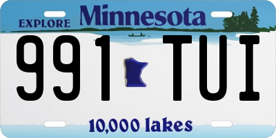 MN license plate 991TUI