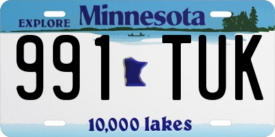 MN license plate 991TUK