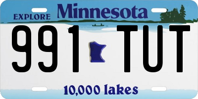 MN license plate 991TUT
