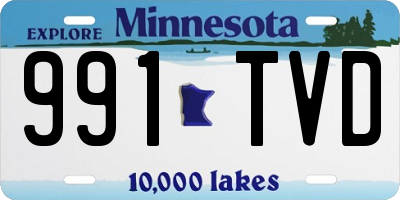 MN license plate 991TVD