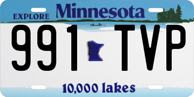 MN license plate 991TVP