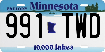 MN license plate 991TWD