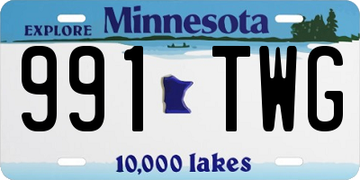MN license plate 991TWG