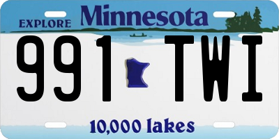 MN license plate 991TWI