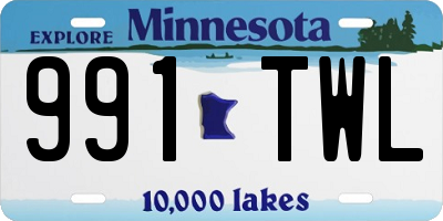 MN license plate 991TWL