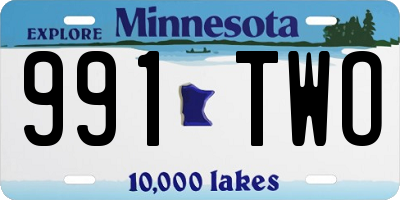 MN license plate 991TWO