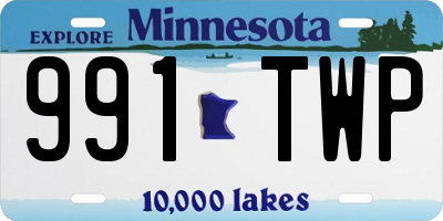 MN license plate 991TWP