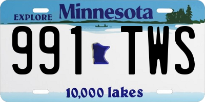 MN license plate 991TWS