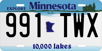MN license plate 991TWX