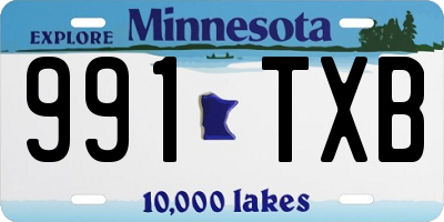MN license plate 991TXB