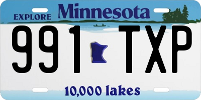 MN license plate 991TXP