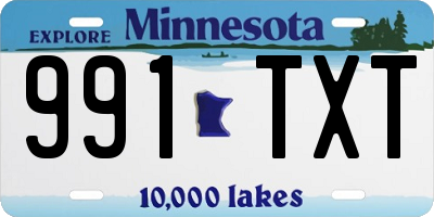 MN license plate 991TXT