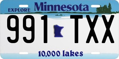 MN license plate 991TXX