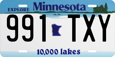 MN license plate 991TXY