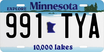 MN license plate 991TYA