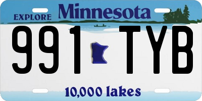 MN license plate 991TYB