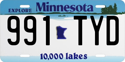 MN license plate 991TYD