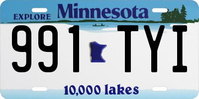 MN license plate 991TYI