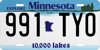 MN license plate 991TYO