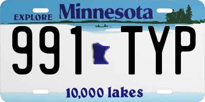 MN license plate 991TYP