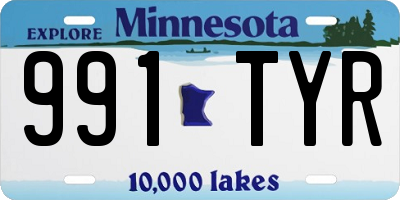 MN license plate 991TYR