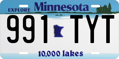 MN license plate 991TYT