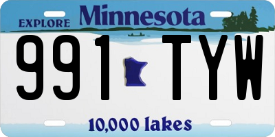 MN license plate 991TYW