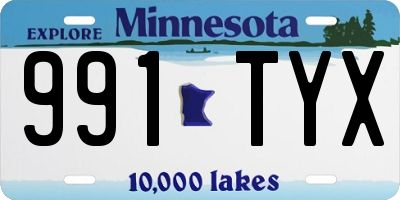 MN license plate 991TYX