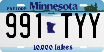 MN license plate 991TYY