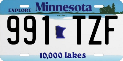 MN license plate 991TZF