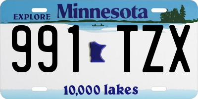MN license plate 991TZX