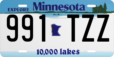 MN license plate 991TZZ
