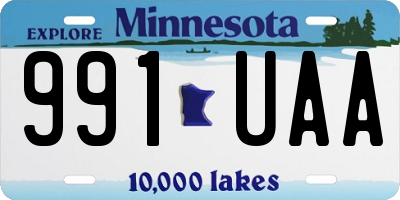 MN license plate 991UAA