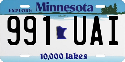 MN license plate 991UAI