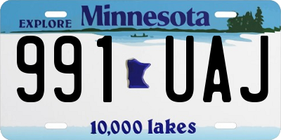 MN license plate 991UAJ