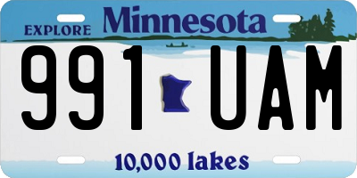 MN license plate 991UAM