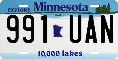 MN license plate 991UAN