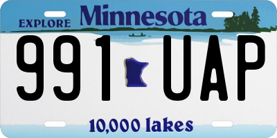 MN license plate 991UAP