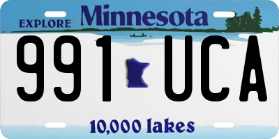 MN license plate 991UCA