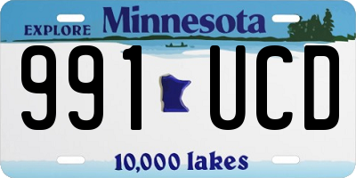 MN license plate 991UCD