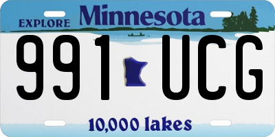 MN license plate 991UCG