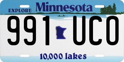 MN license plate 991UCO
