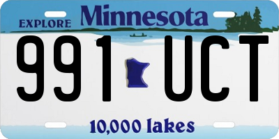 MN license plate 991UCT