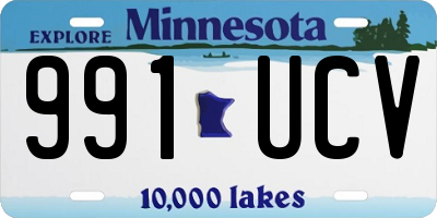 MN license plate 991UCV