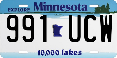 MN license plate 991UCW