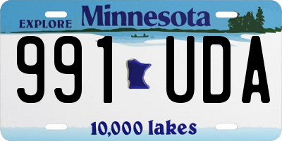 MN license plate 991UDA