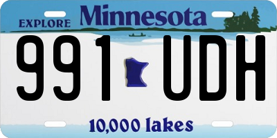 MN license plate 991UDH