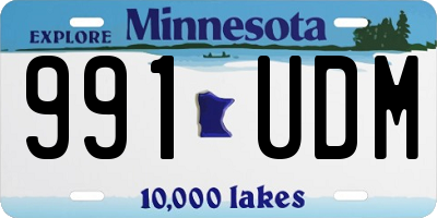 MN license plate 991UDM
